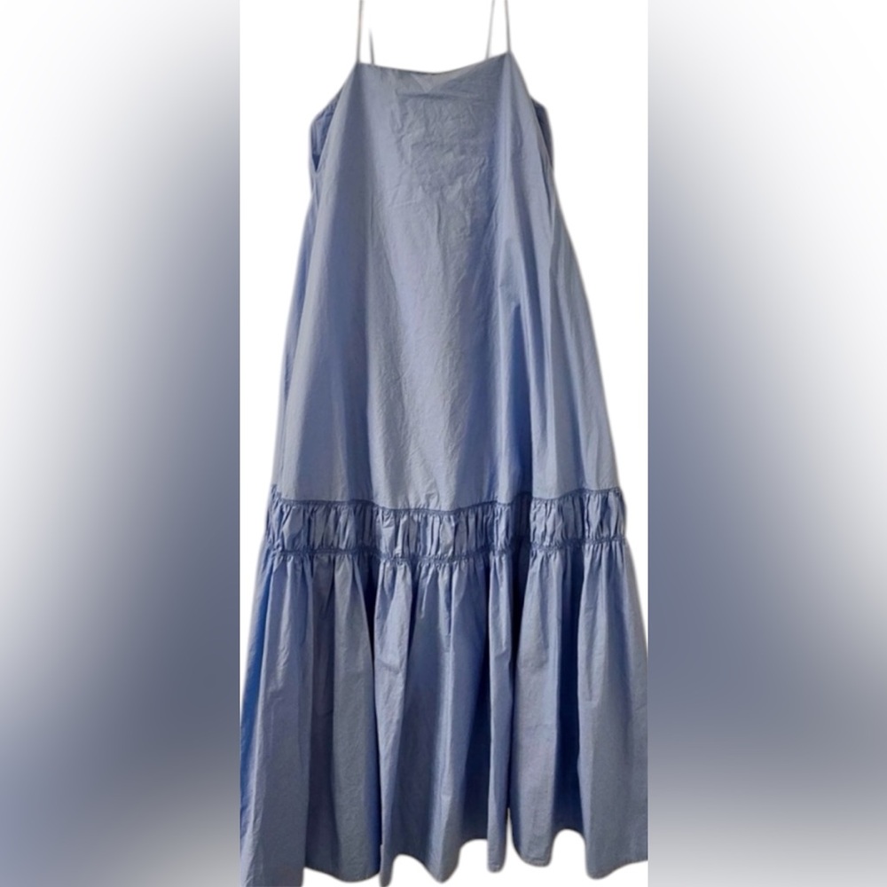 Banana Republic Pale Blue Tiered Maxi Dress